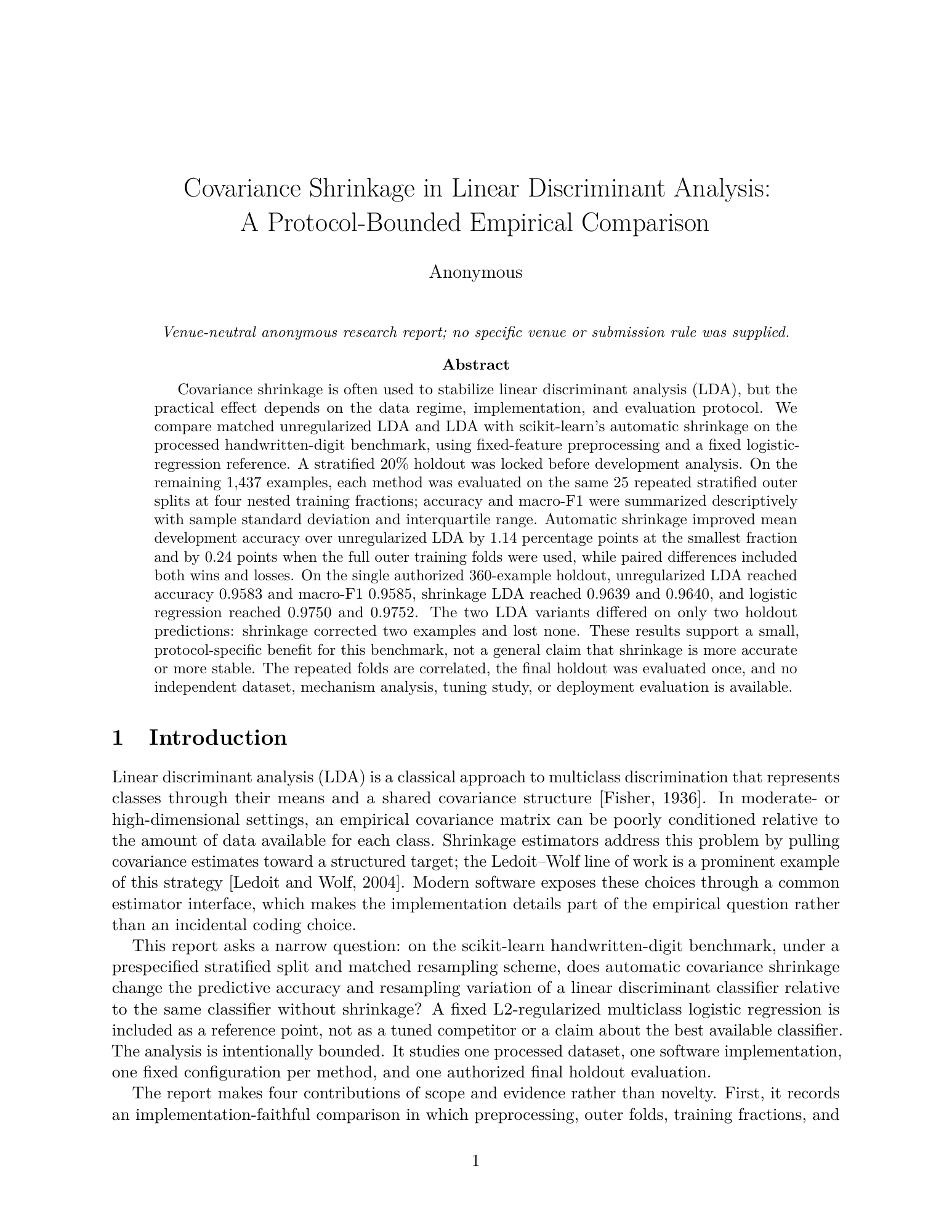 First page of the Digits research report